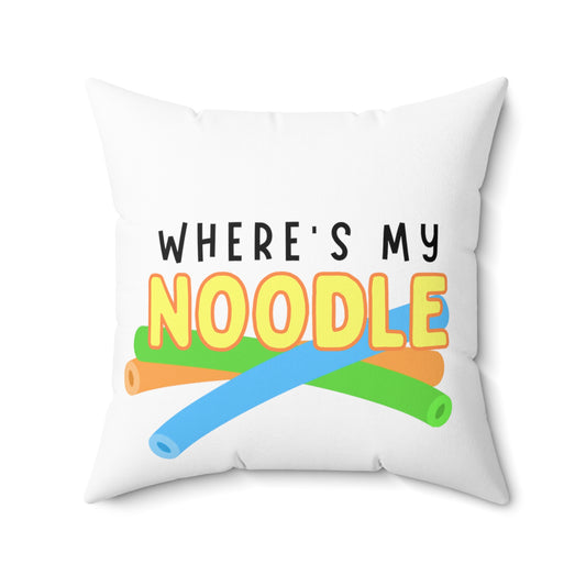 Square Pillow: Where's My Noodle