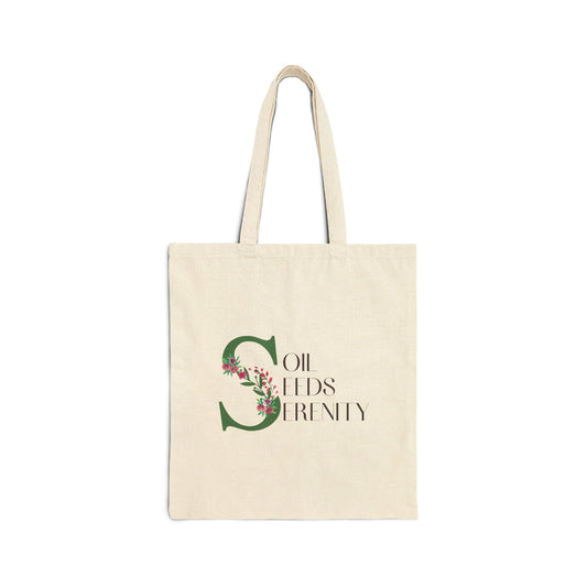 Cotton Tote Bag: Soil, Seeds, And Serenity V2