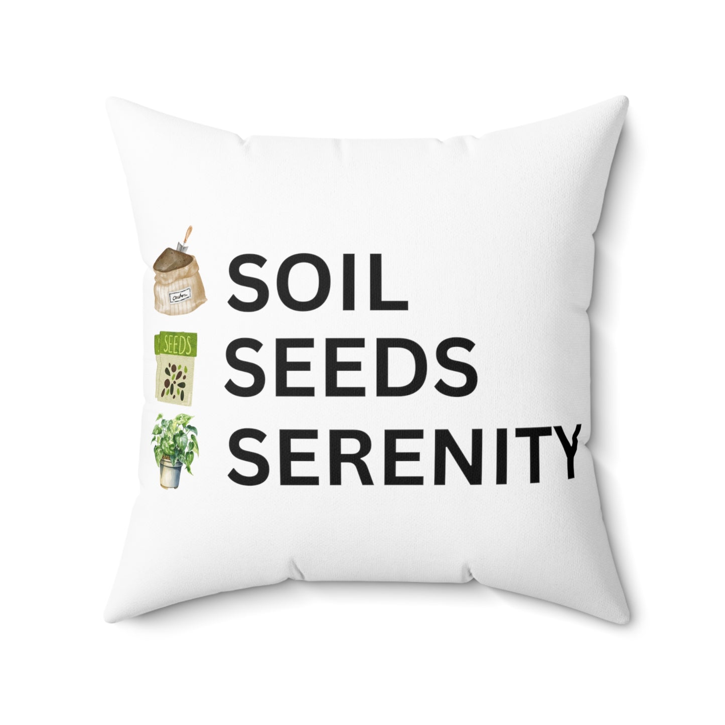 Square Pillow: Soil, Seeds, And Serenity V1