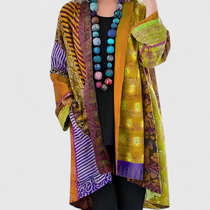 Calirenne | Bohemian Oversized Printed Kimono Cardigan