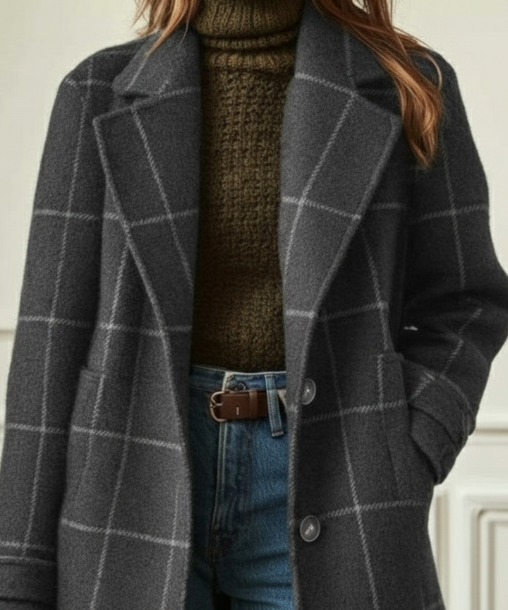 Scarlett | Women's Wool Check Coat