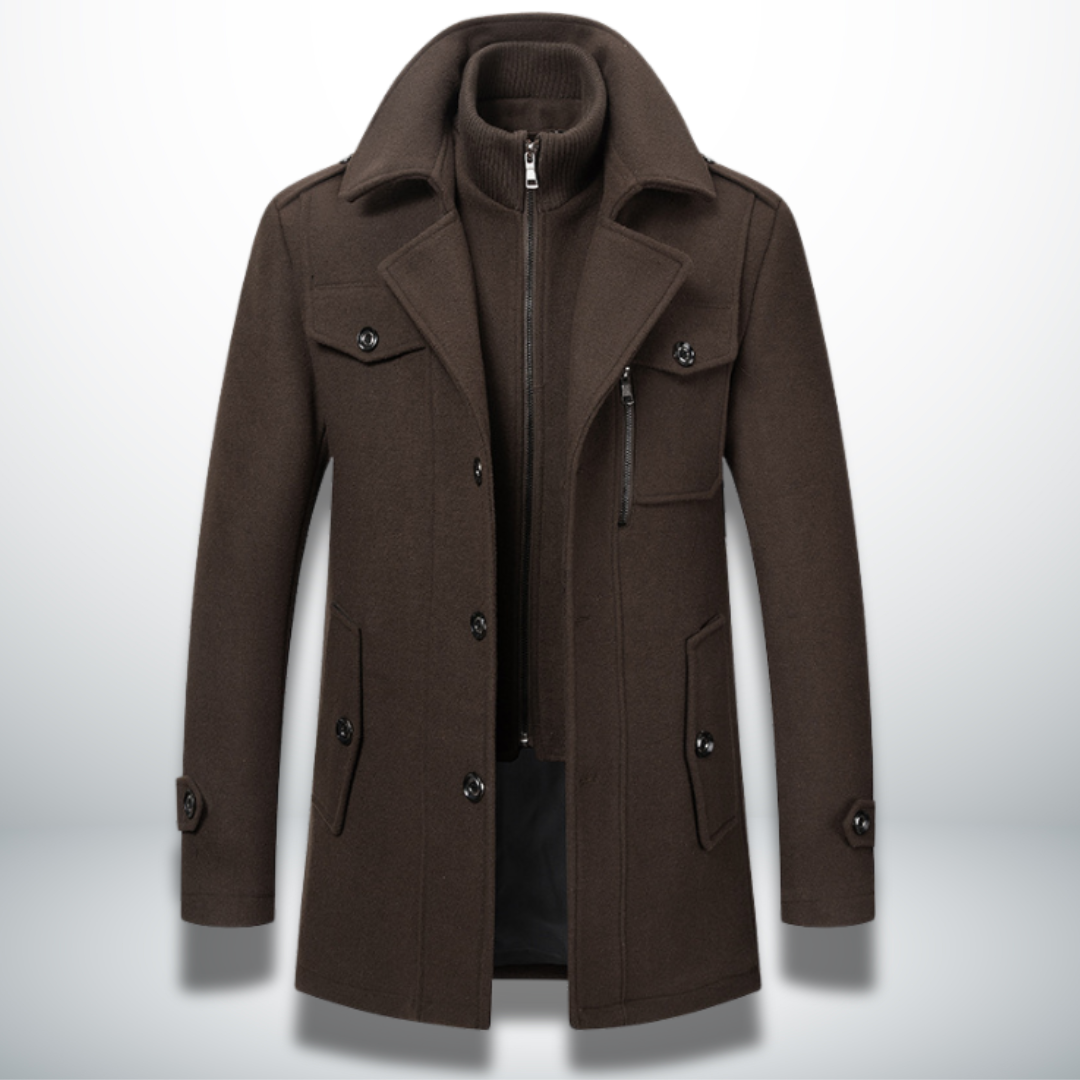 Charles | Men’s smart-casual coat with button fastening