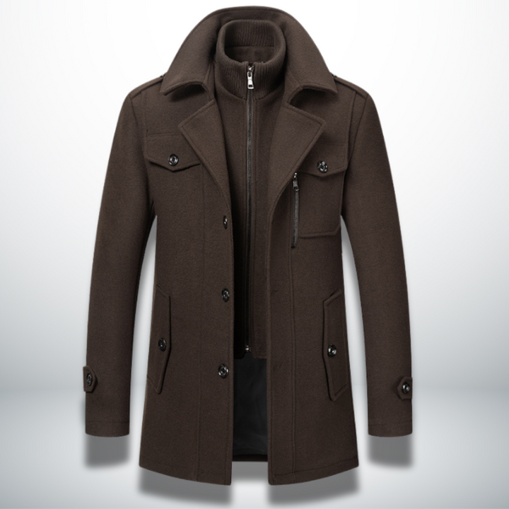 Charles | Men’s smart-casual coat with button fastening
