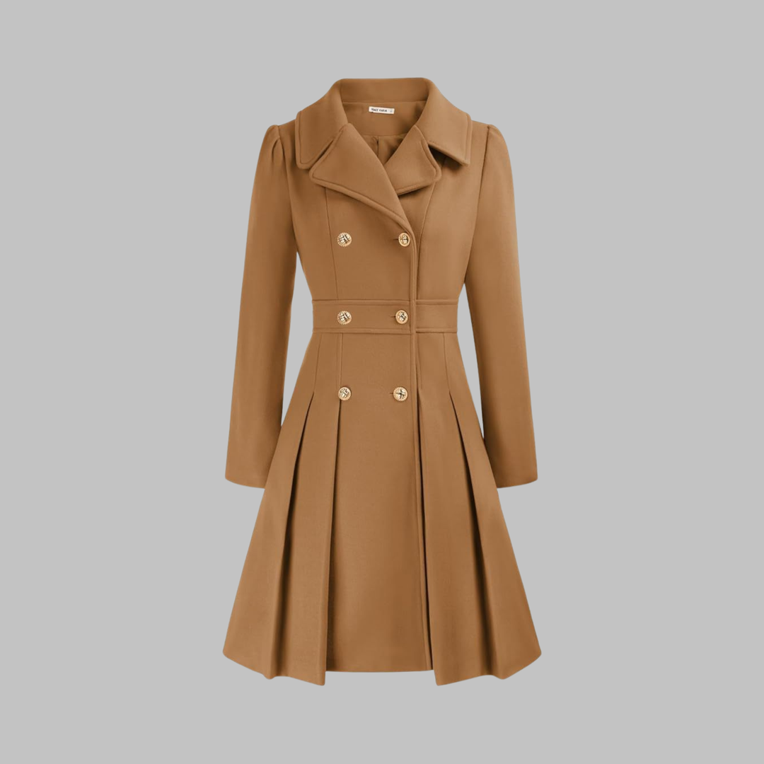 Hannah | Classy Double Button Long Sleeve Coat