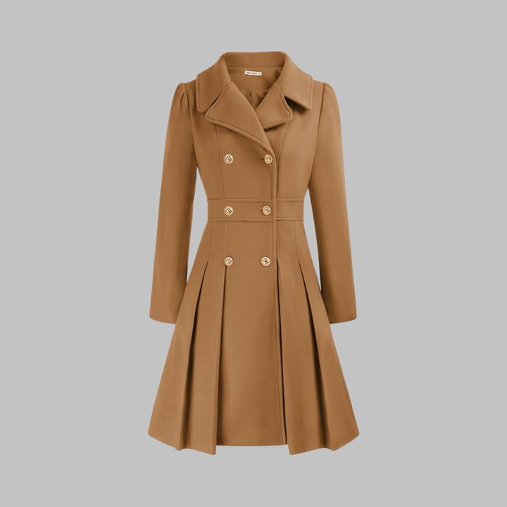 Hannah | Classy Double Button Long Sleeve Coat