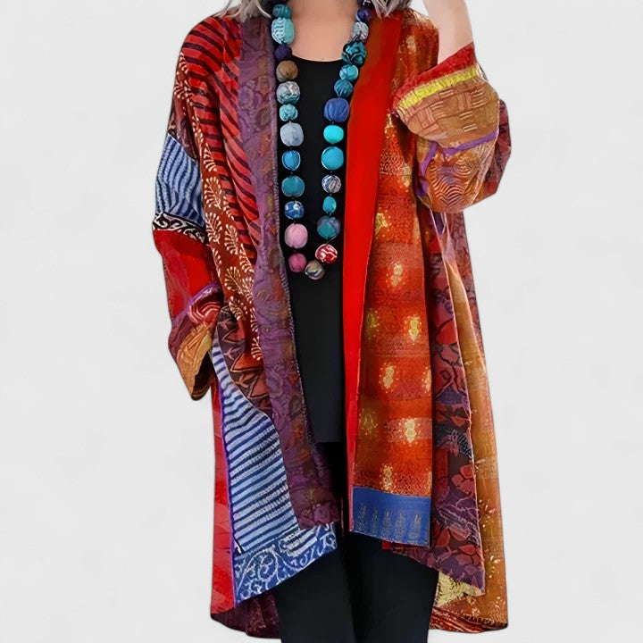 Calirenne | Bohemian Oversized Printed Kimono Cardigan