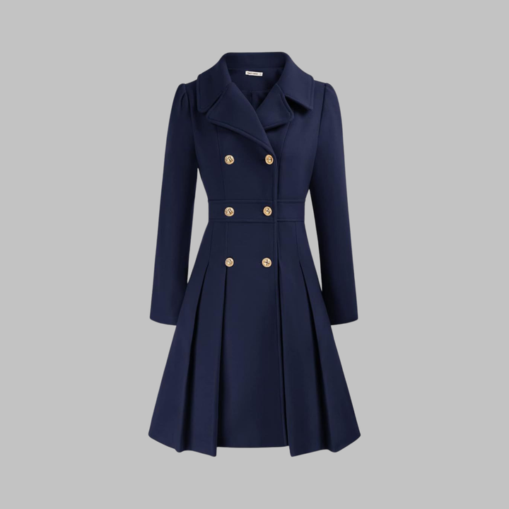Hannah | Classy Double Button Long Sleeve Coat