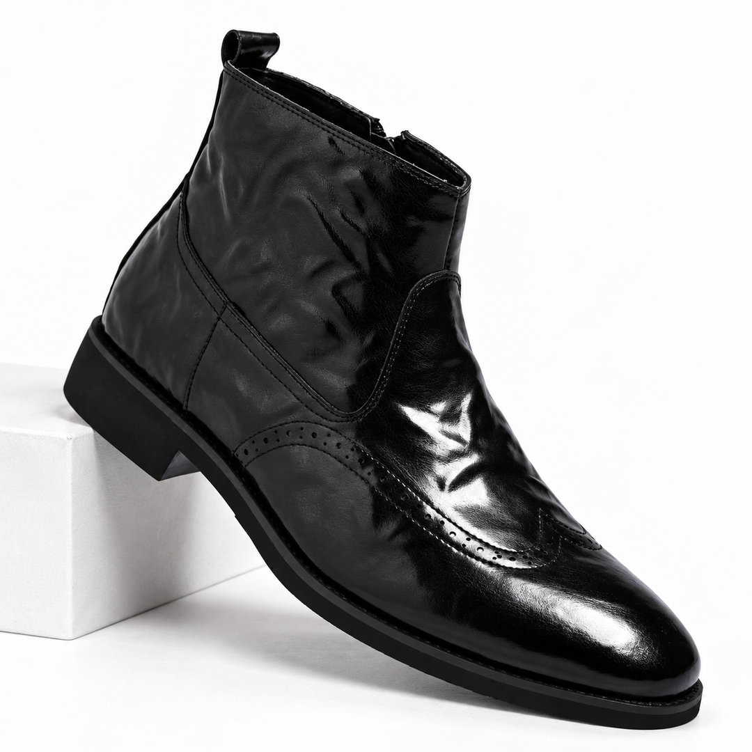 Mason | Men's Brogue Leather Ankle Boots