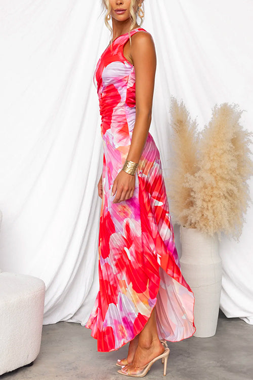 Hope | Pleated Autumn Wedding Guest Maxi Dress