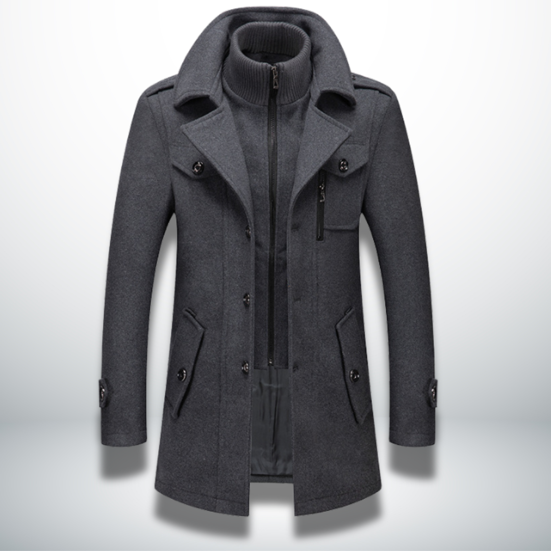 Charles | Men’s smart-casual coat with button fastening