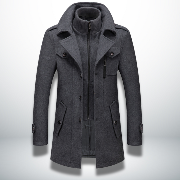 Charles | Men’s smart-casual coat with button fastening
