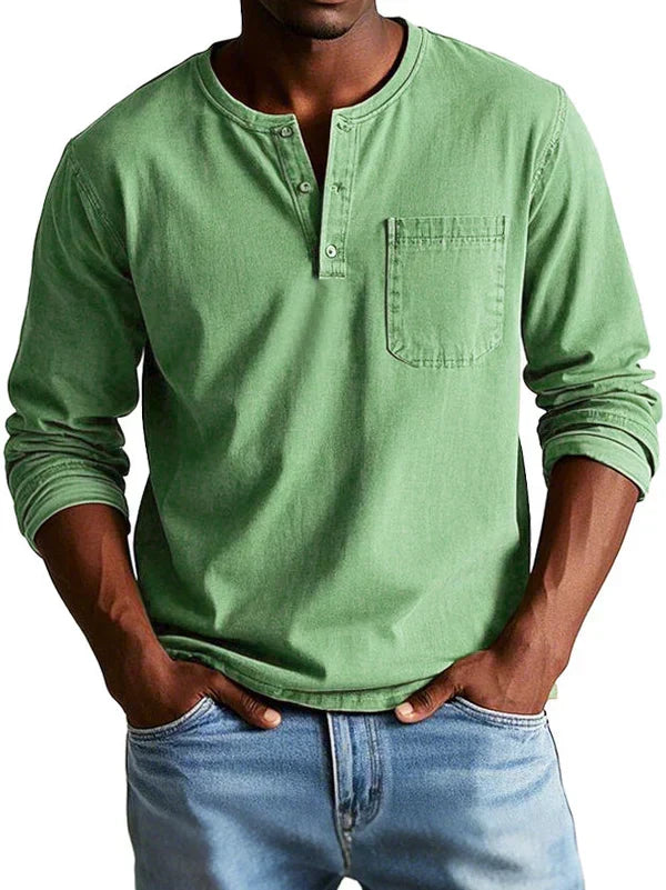 Sebastian | Men’s Casual Long-Sleeved Henley Shirt