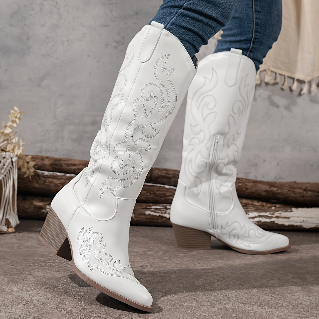 Tilda | Women's Knee-High Block Heel Cowboy Boots