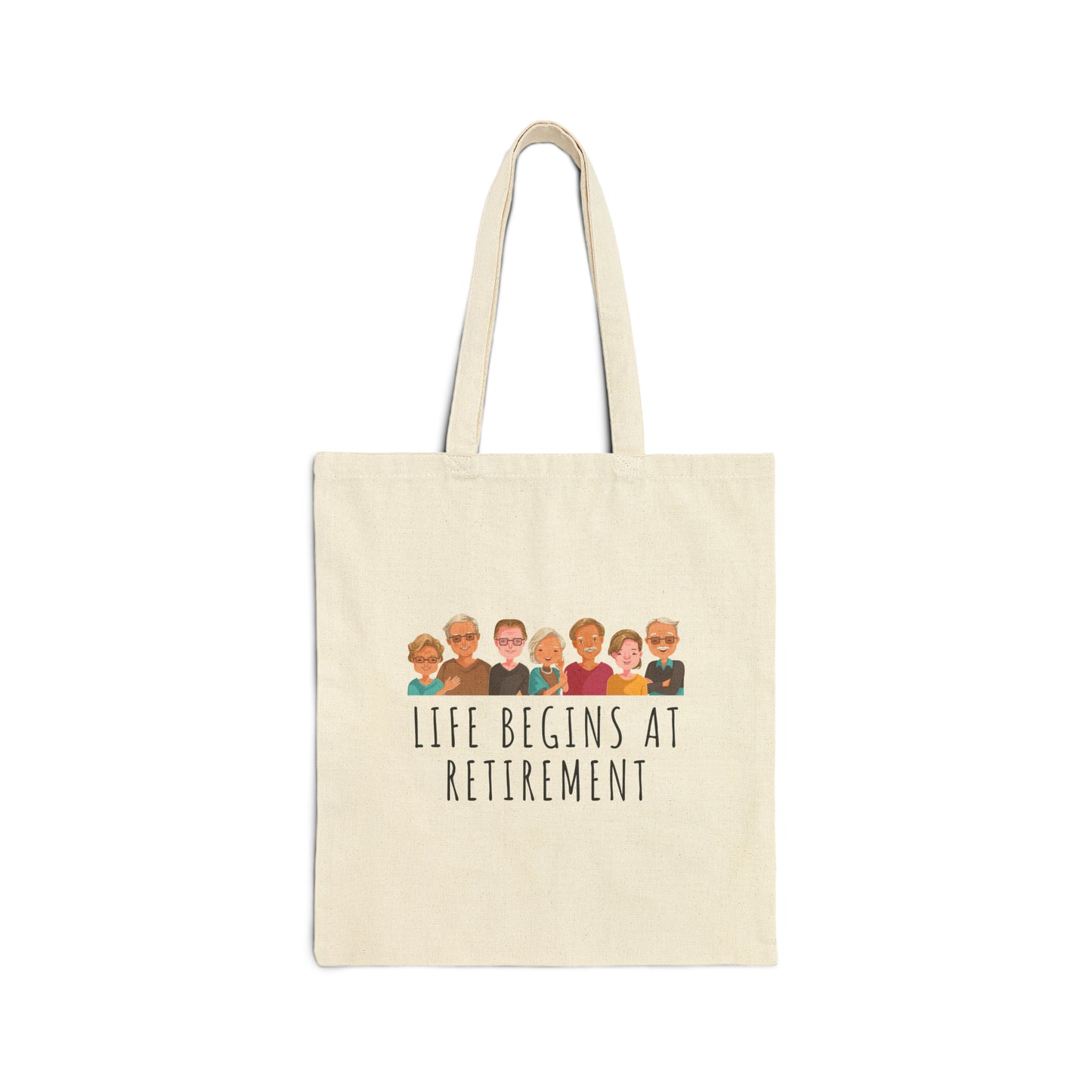 Cotton Tote Bag: Life Begins At Retirement