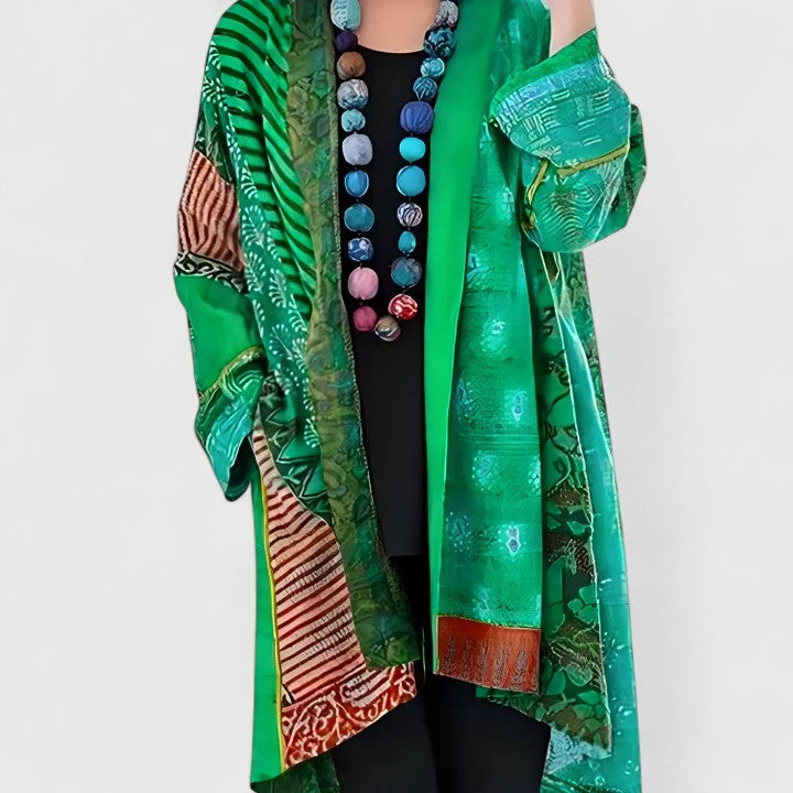 Calirenne | Bohemian Oversized Printed Kimono Cardigan