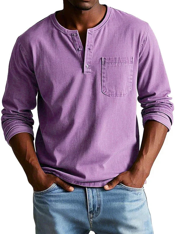 Sebastian | Men’s Casual Long-Sleeved Henley Shirt