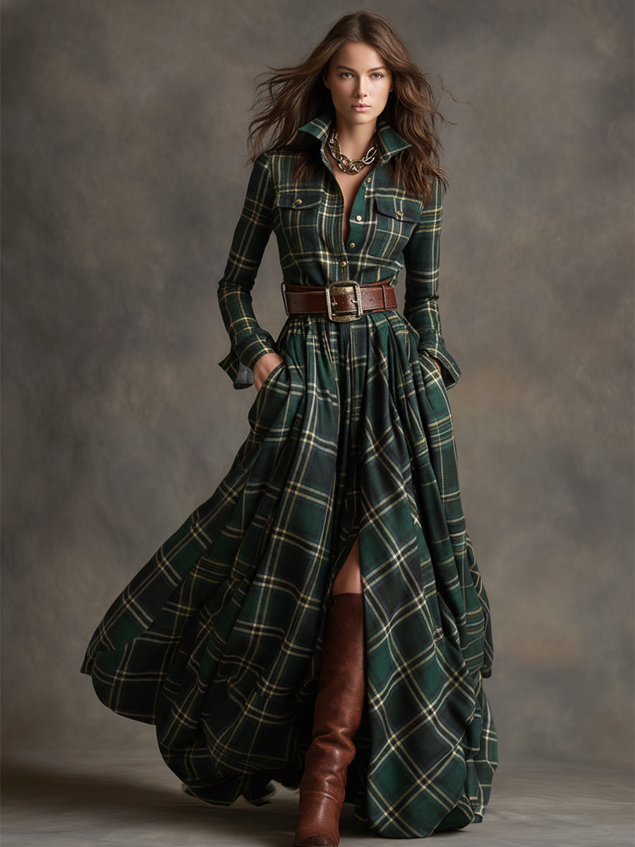 Louisa | Classic Belt Shirt Winter Dress