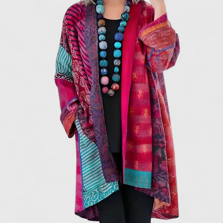 Calirenne | Bohemian Oversized Printed Kimono Cardigan