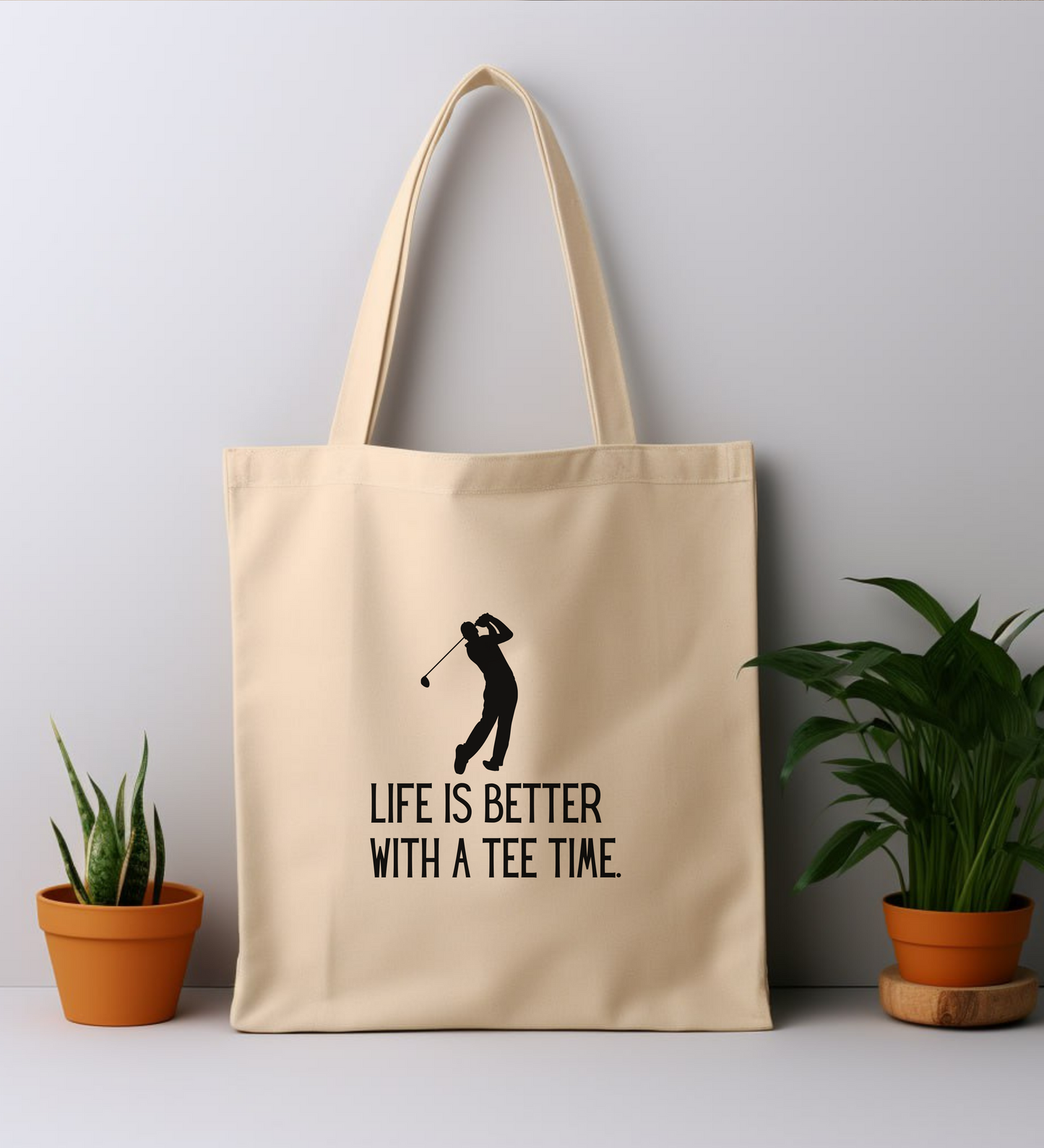 Cotton Tote Bag: Life Is Better With A Tee Time