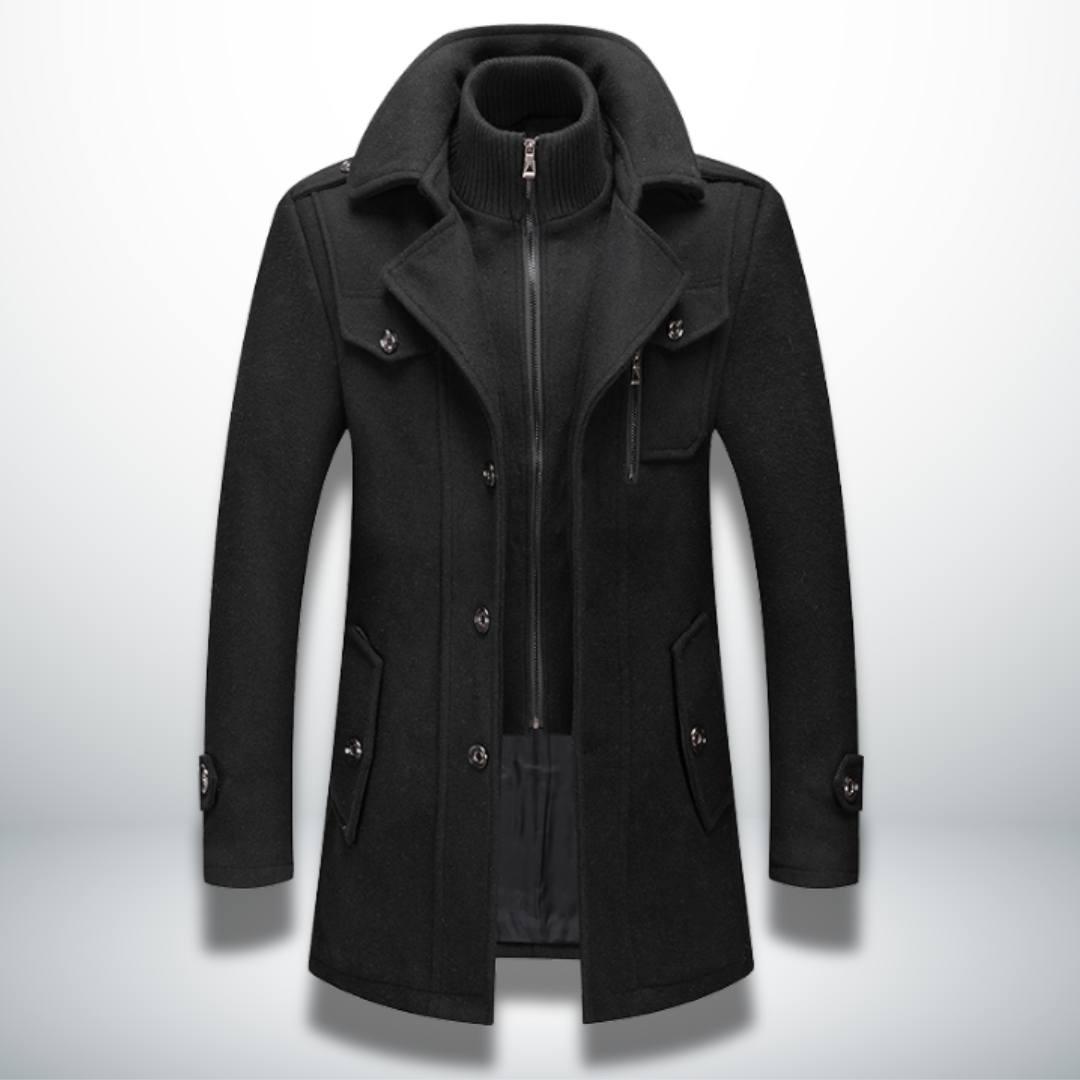 Charles | Men’s smart-casual coat with button fastening
