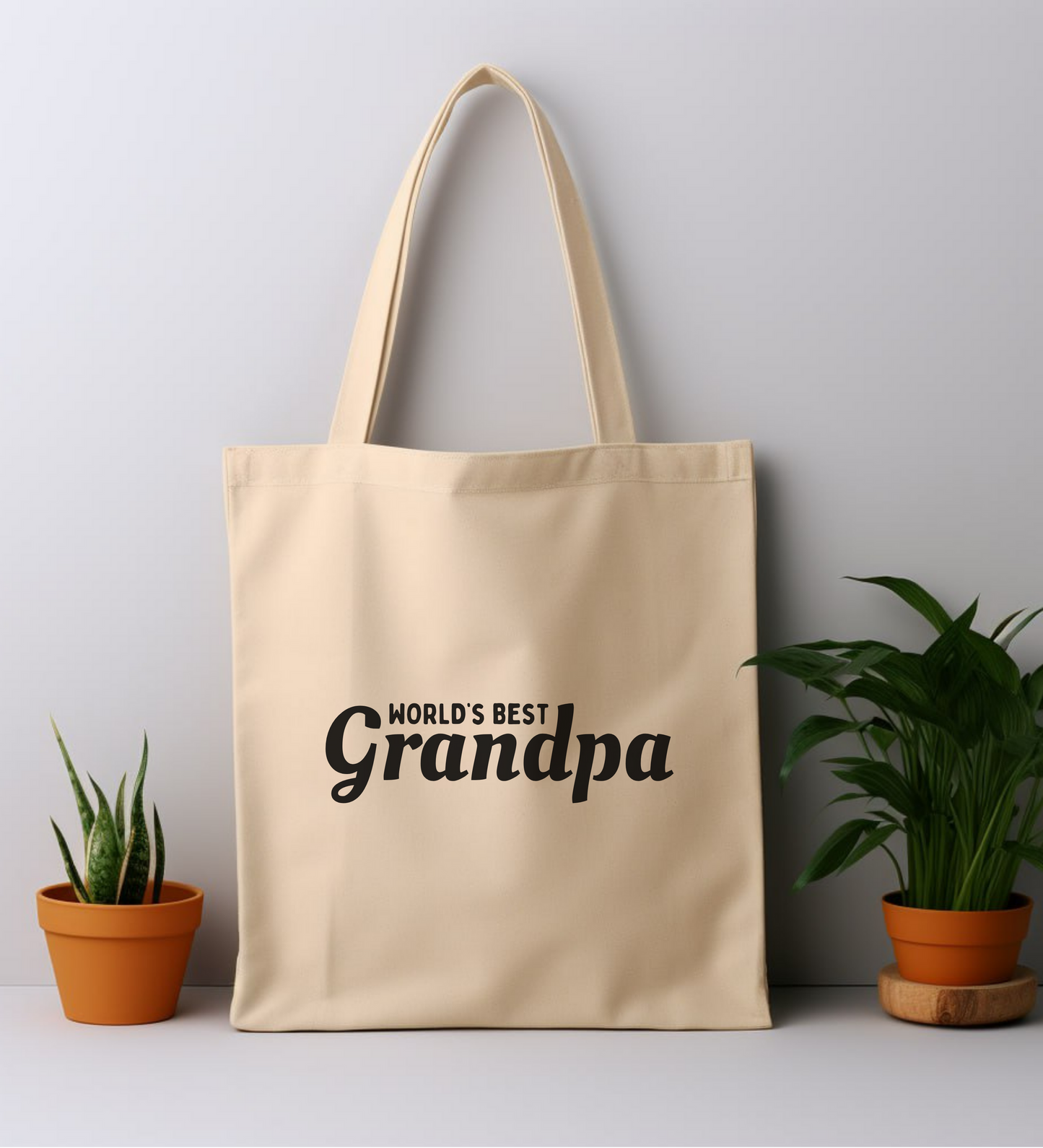 Cotton Tote Bag: World's Best Grandpa