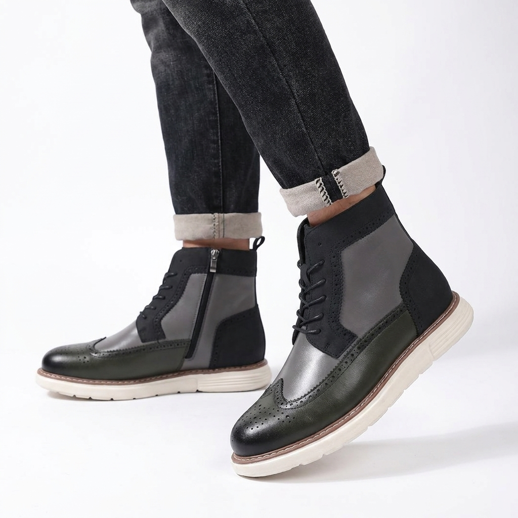 Ruben | Men's Casual Brogue Ankle Boots