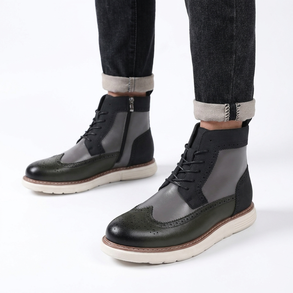 Ruben | Men's Casual Brogue Ankle Boots