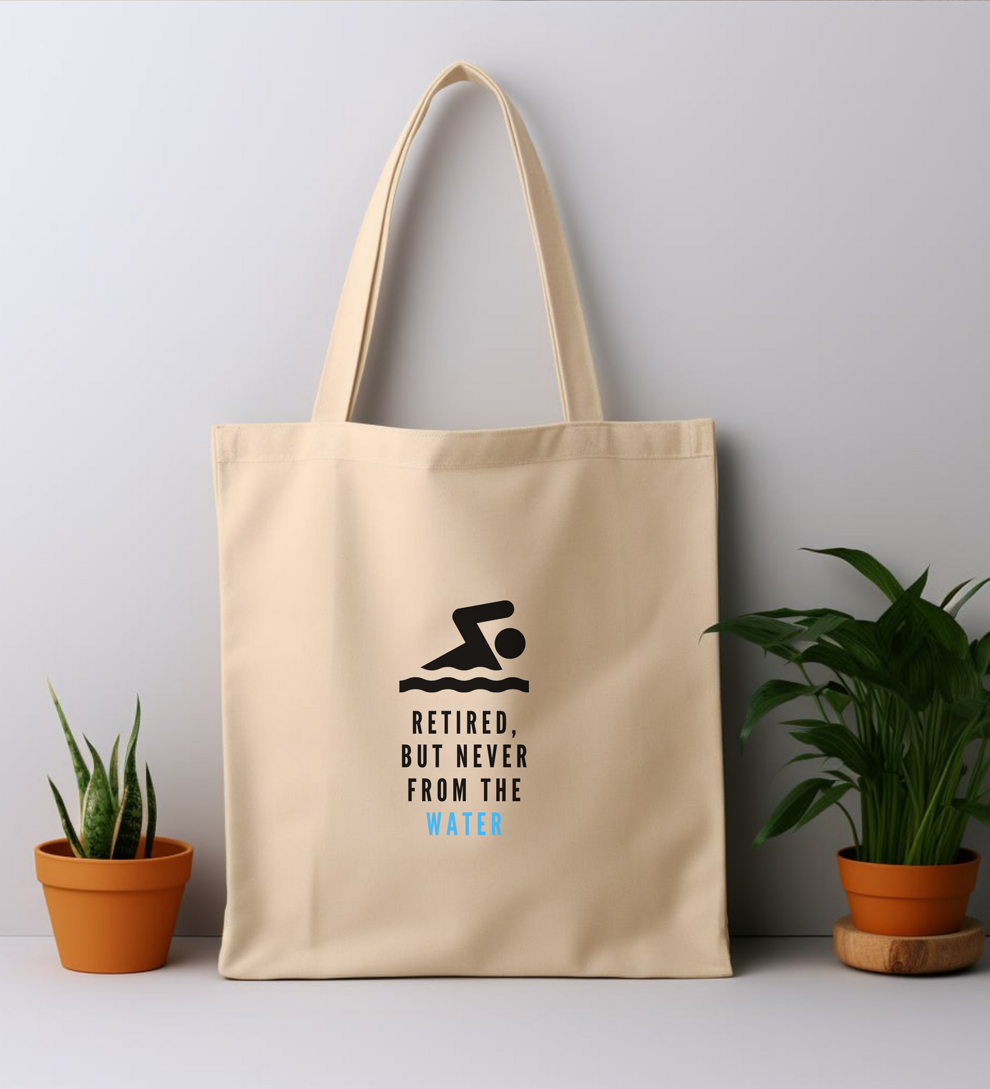 Cotton Tote Bag: Retired, But Never From The Water