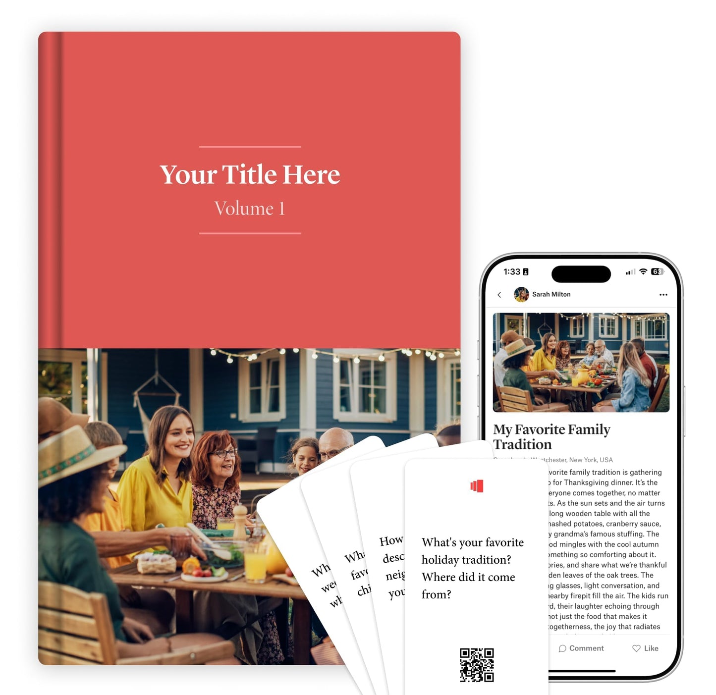 Storied Family Tree Kit – Genealogy & Ancestry Set with Keepsake Book, Conversation Cards & 12-Month Plus + StoriedBook™ Subscription
