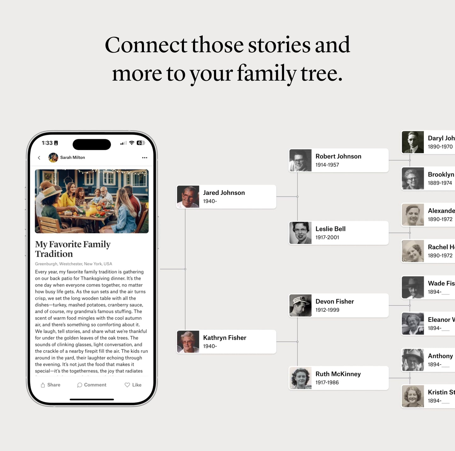 Storied Family Tree Kit – Genealogy & Ancestry Set with Keepsake Book, Conversation Cards & 12-Month Plus + StoriedBook™ Subscription