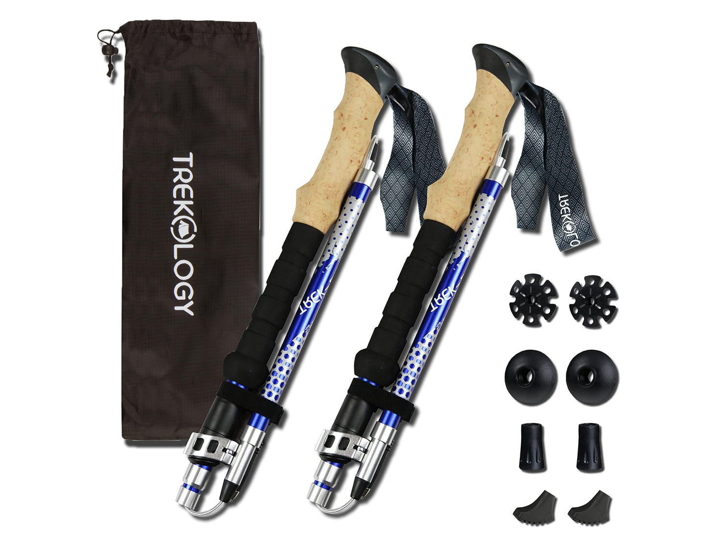 Trekology Trek-Z Collapsible Hiking & Trekking Poles - Balance Support for Seniors