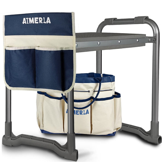 Aimerla Foldable Garden Kneeler Seat Heavy Duty | Widened Thick Kneeling Pad |