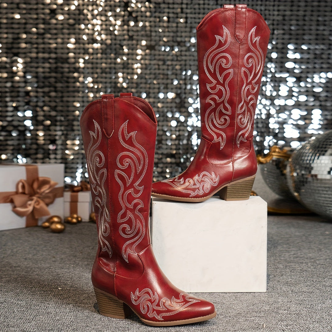 Tilda | Women's Knee-High Block Heel Cowboy Boots
