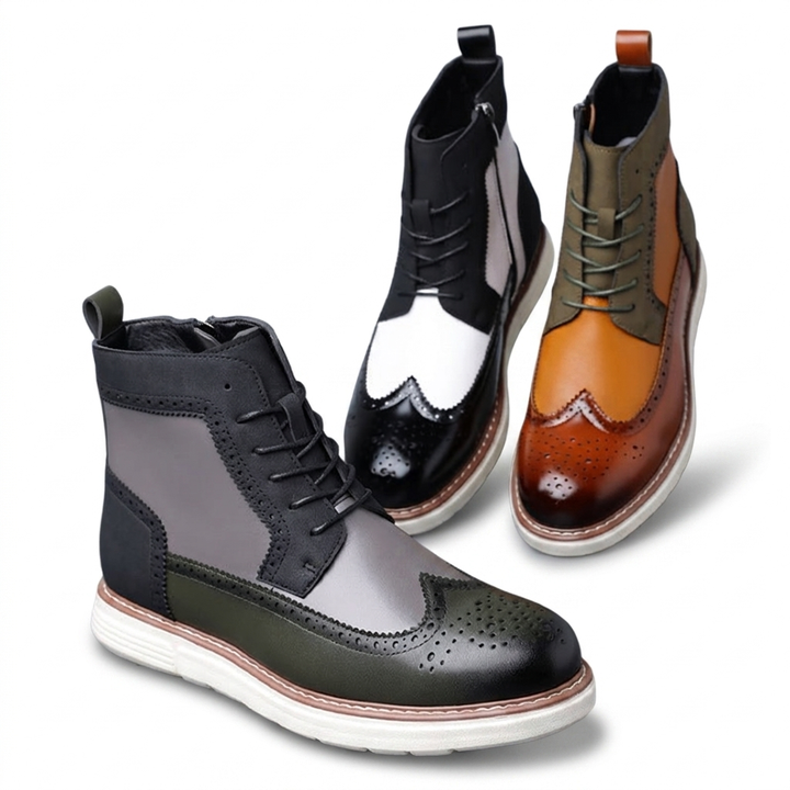 Ruben | Men's Casual Brogue Ankle Boots