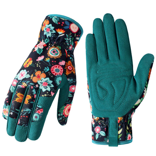 Gardening Gloves for Women, Breathable leather Garden Gloves with Grip