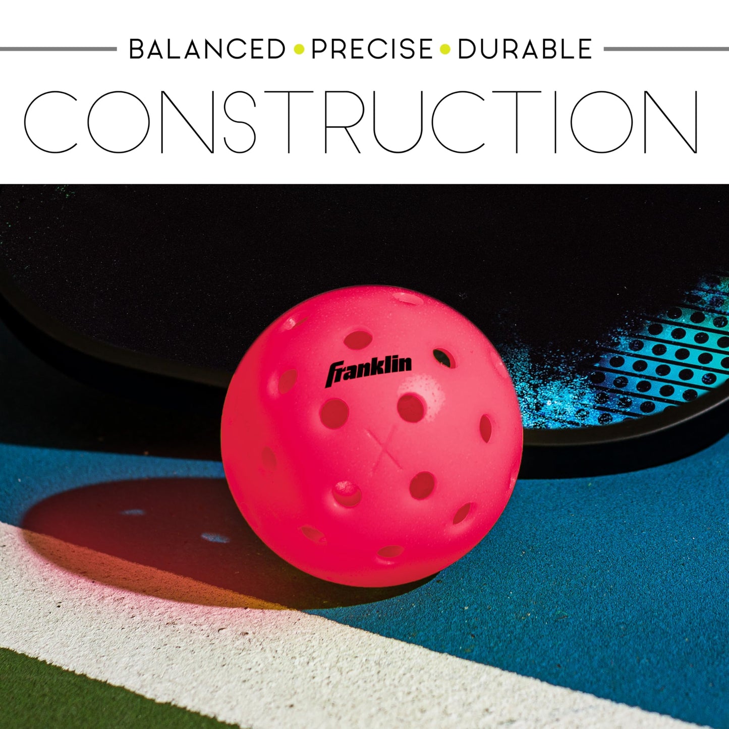 Franklin Sports X-40 Outdoor Pickleballs - Official Ball of USA Pickleball, APP Tour + US Open - Regulation Size