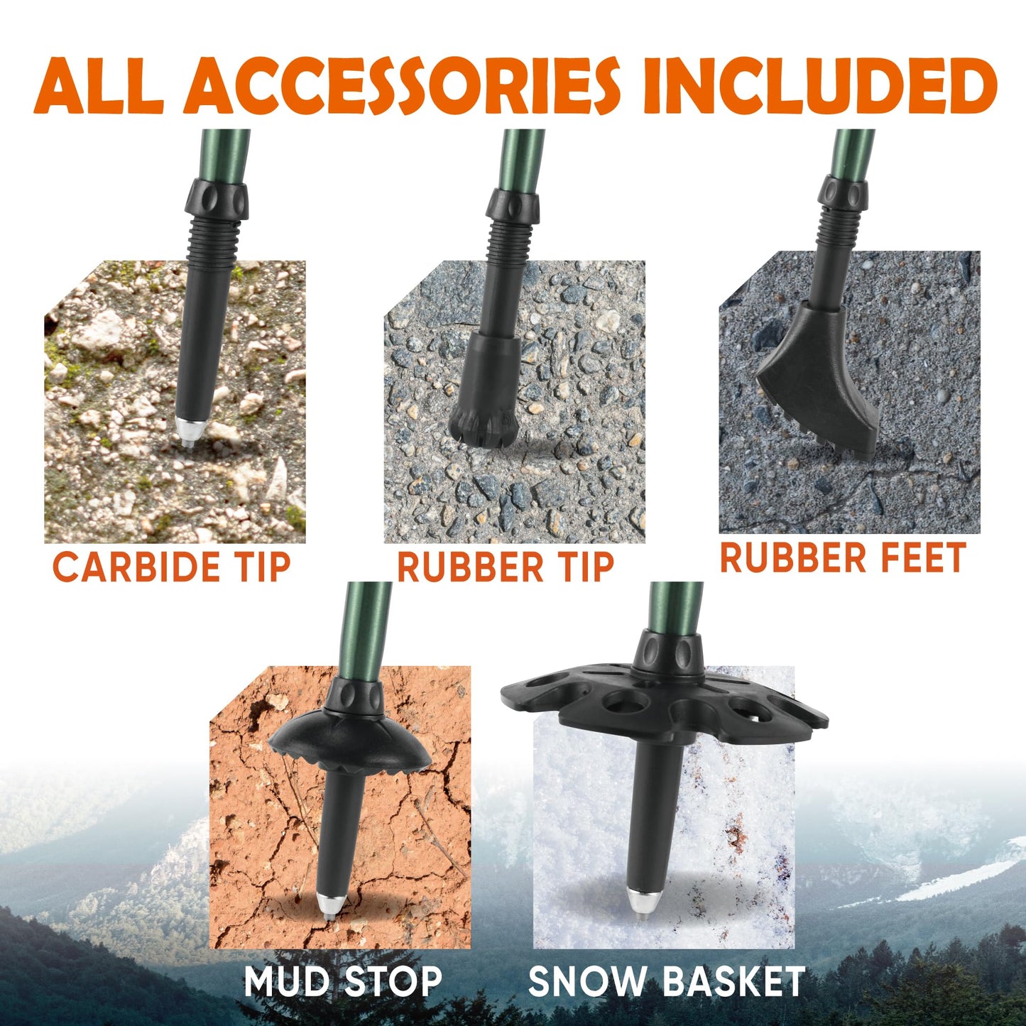 Trekology Trek-Z Collapsible Hiking & Trekking Poles - Balance Support for Seniors