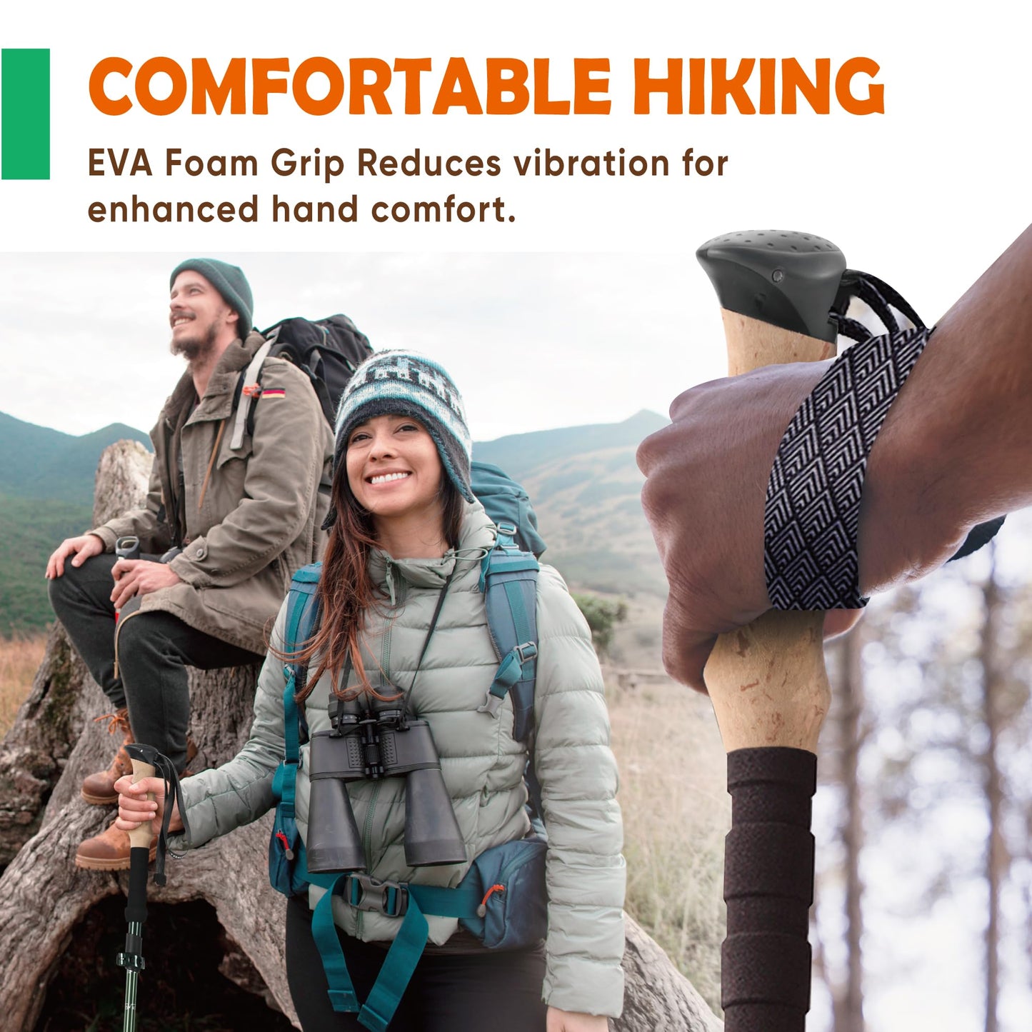 Trekology Trek-Z Collapsible Hiking & Trekking Poles - Balance Support for Seniors