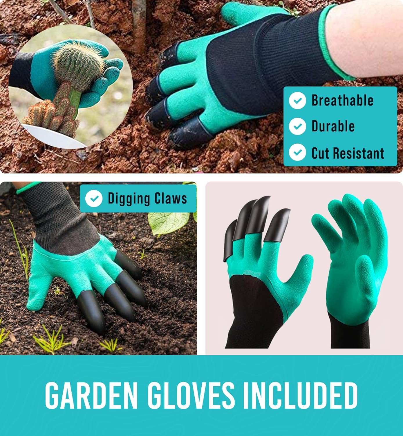 GROWIT Heavy Duty Gardening Tools - 22-Piece, Ergonomic