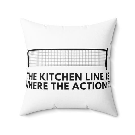 Square Pillow: The Kitchen Line Is Where The Action Is