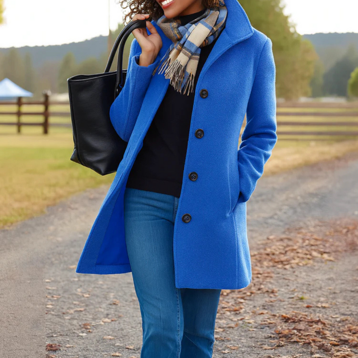 Emma | Elegant Tailored Coat with Button Closure