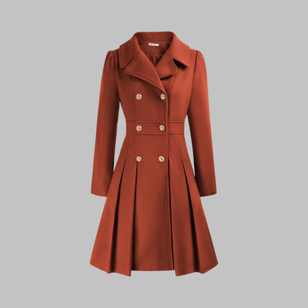 Hannah | Classy Double Button Long Sleeve Coat