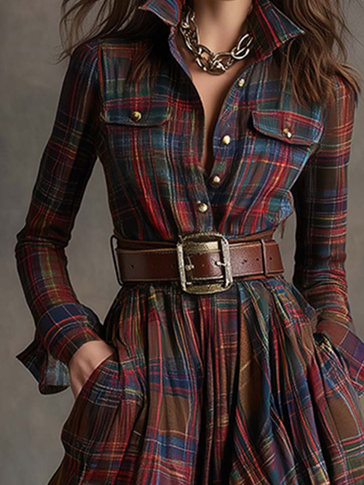 Louisa | Classic Belt Shirt Winter Dress