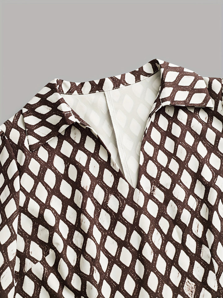 Leona | Geometric Winter Print Dress