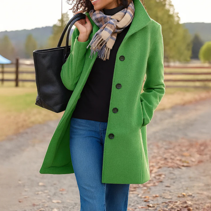 Emma | Elegant Tailored Coat with Button Closure