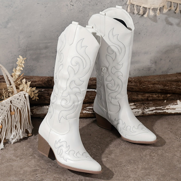 Tilda | Women's Knee-High Block Heel Cowboy Boots