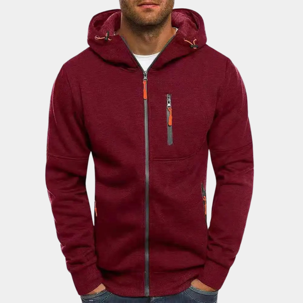 Georg | Casual men’s hoodie with a zip
