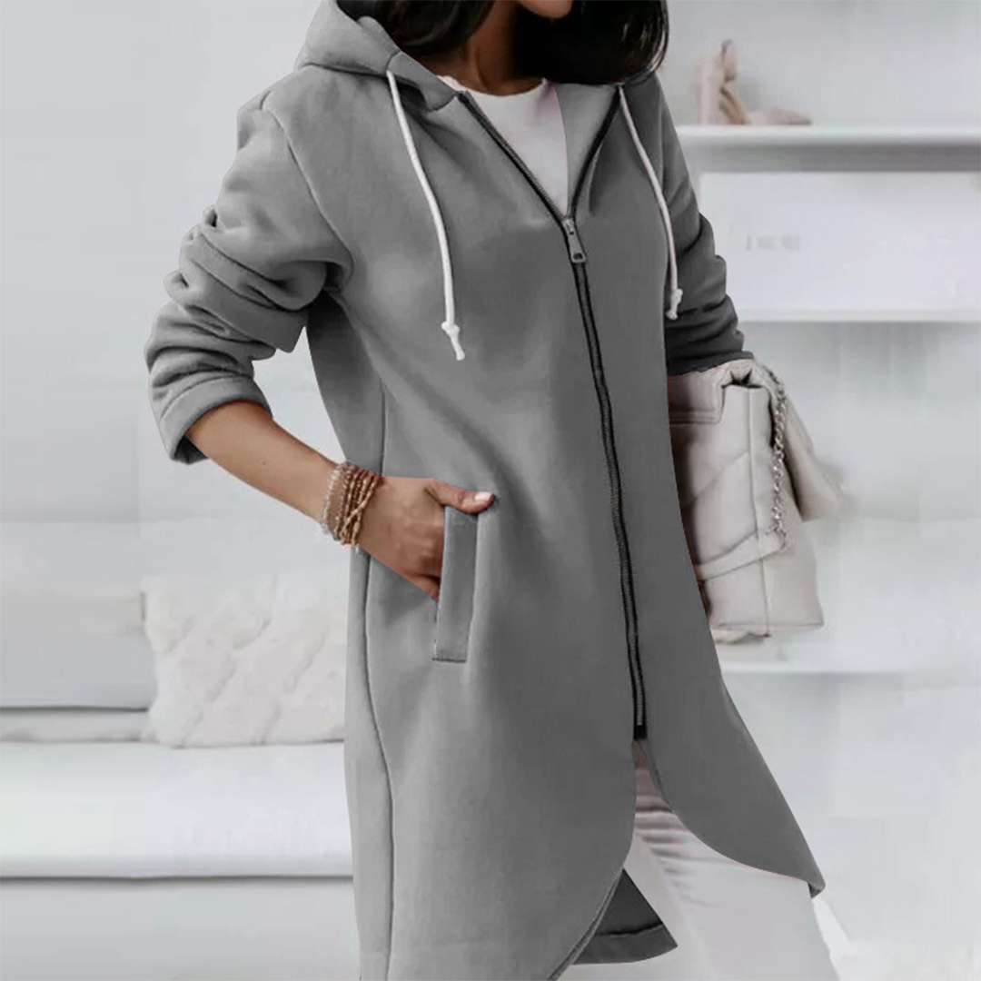 Meredith | Casual Long Zip Up Hoodie