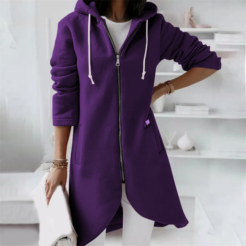Meredith | Casual Long Zip Up Hoodie
