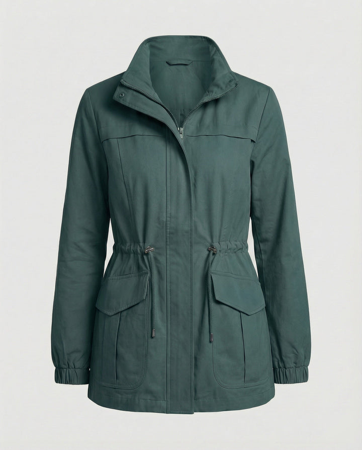 Nessa | Casual Utility Jacket with Drawstring Waist and Flap Pockets